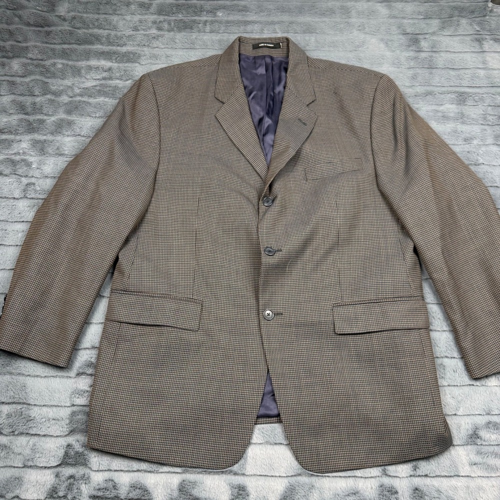 Calvin Klein Mens Brown Woolmark Pure New Wool 3-Button Sport Coat Blazer Canada